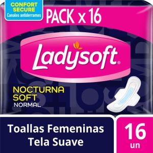 Toallas femeninas Ladysoft Nocturna Soft 16 un