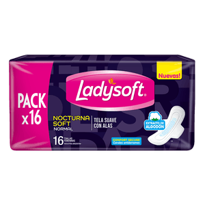 Toallas femeninas Ladysoft Nocturna 16 un