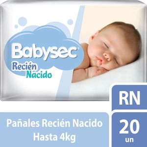 Pañales Babysec recién nacidos 20 un