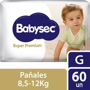 Pañales Babysec Super Premium G 60 un