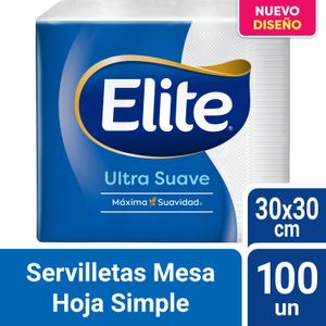 Servilleta Elite Ultra Suave hoja simple 100 un