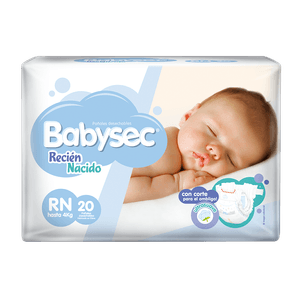 Pañales Babysec recién nacidos 20 un