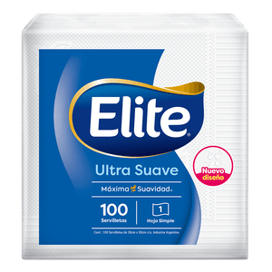 Servilleta Elite Ultra Suave hoja simple 100 un