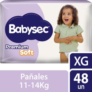 Pañales Babysec Premium Soft XG 48 un