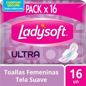 Toallas femeninas Ladysoft Ultradelgada Tela Suave 16 un