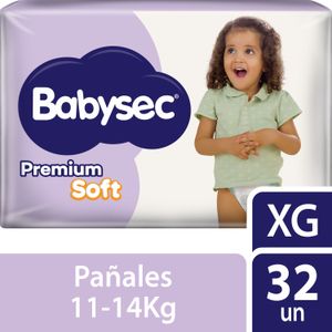 Pañales Babysec Premium Soft XG 32 un