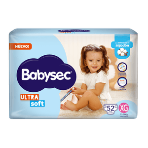 Pañales Babysec Ultrasoft XG 52 un