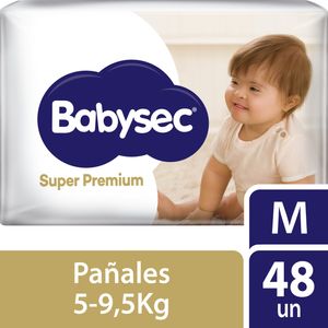 Pañales Babysec Super Premium M 48 un