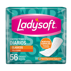 Protectores diarios Ladysoft Clásicos 56 un