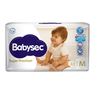 Pañales Babysec Super Premium M 48 un