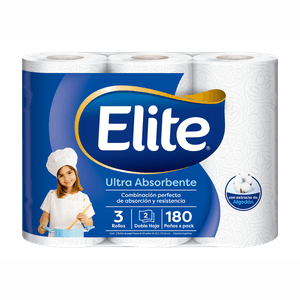 Rollo de cocina Elite Ultra Absorbente 60 paños 3 un