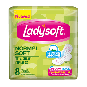 Toallas femeninas Ladysoft Normal Soft 8 un