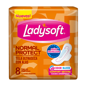 Toallas femeninas Ladysoft Normal Protect 8 un