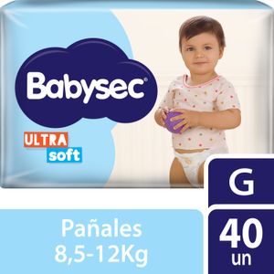 Pañales Babysec Ultrasoft G 40 un