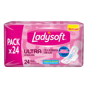 Toallas femeninas Ladysoft Ultra seca 24 un