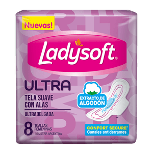 Toallas femeninas Ladysoft Ultra suave 8 un