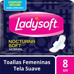 Toallas femeninas Ladysoft Nocturna Soft 8 un