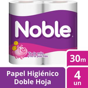 Papel higiénico Noble doble hoja 30 m 4 un