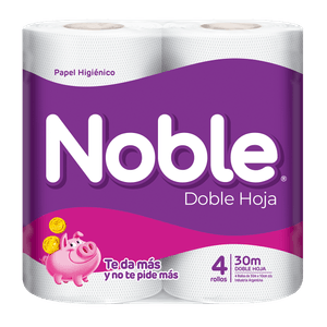 Papel higiénico Noble doble hoja 30 m 4 un