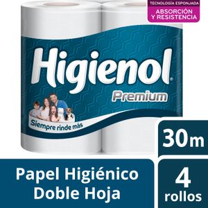 Papel higiénico Higienol Premium doble hoja 30 m 4 un