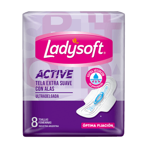 Toallas femeninas Ladysoft Active 8 un