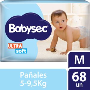 Pañales Babysec Ultrasoft M 68 un