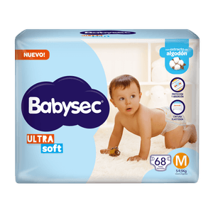 Pañales Babysec Ultrasoft M 68 un