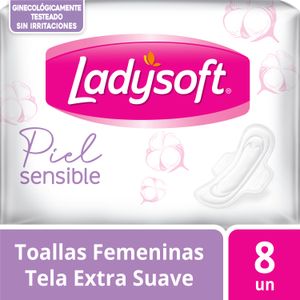 Toallas femeninas Ladysoft Piel Sensible 8 un