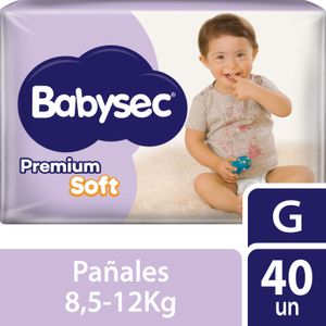 Pañales Babysec Premium Soft G 40 un