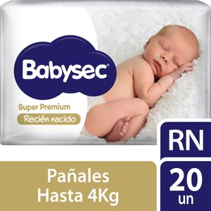 Pañales Babysec Super Premium Recien nacido 20 un