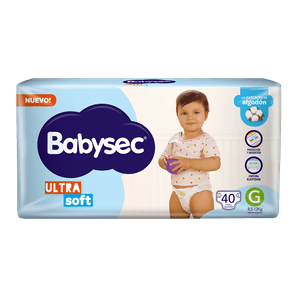 Pañales Babysec Ultrasoft G 40 un