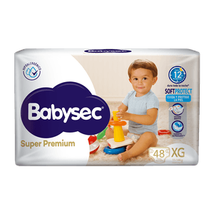 Pañales Babysec Super Premium XG 48 un