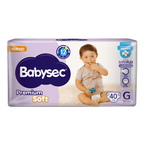 Pañales Babysec Premium Soft G 40 un