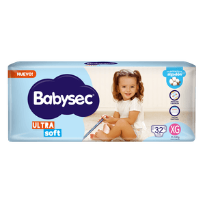 Pañales Babysec Ultrasoft XG 32 un