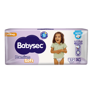 Pañales Babysec Premium Soft XG 32 un