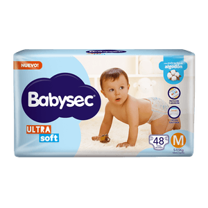 Pañales Babysec Ultrasoft M 48 un