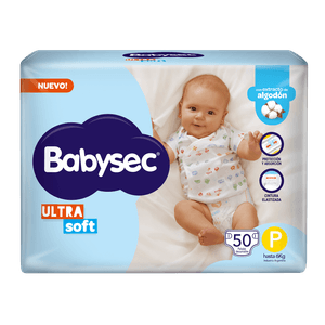 Pañales Babysec Ultrasoft P 50 un