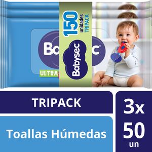 Toallas húmedas Babysec Ultrafresh Tripack 150 un