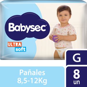 Pañales Babysec Ultrasoft G 8 un