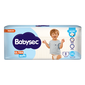 Pañales Babysec Ultrasoft XXG 8 un