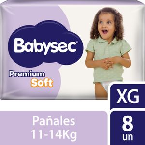 Pañales Babysec Premium Soft XG 8 un