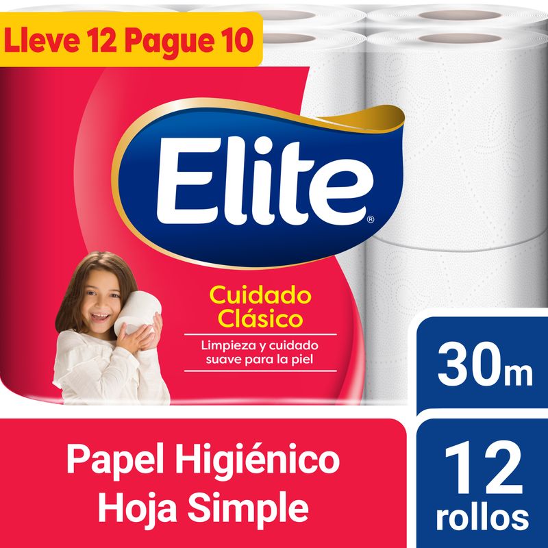 7790250024194-hero-papel-higiénico-elite-cuidado-clásico-pack-conveniente-hoja-simple-30-m-12-un